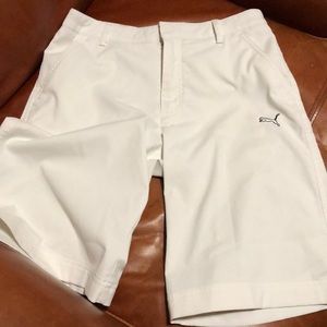 Boys or Girls White Puma Shorts Lg